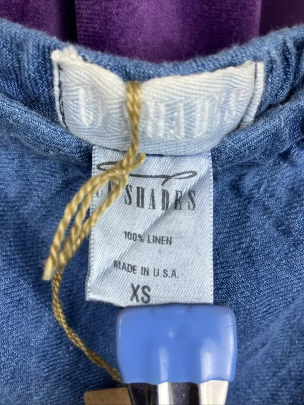 $210 NWT Xs CP Shades Linen Tanya Bias Cut Linen Blue Skirt - Picture 4 of 5